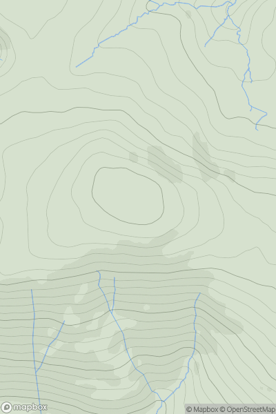 Thumbnail image for Knott [Lake District N] showing contour plot for surrounding peak